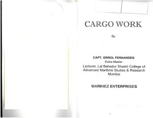 Cargo Work By Capt. Errol Fernandes