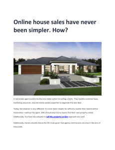 Online house sales have never been simpler. How 