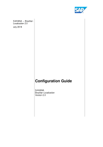 Configuration Guide S 4HANA Brazilian Lo