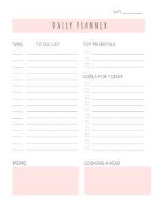 Looking ahead planner Pink