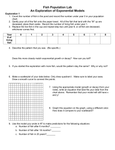 Fish Population Lab: Exponential Models Worksheet