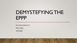DEMYSTEFYING the EPPP