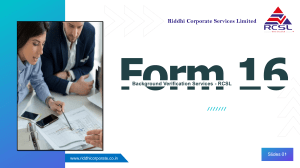 Form 16 Background Verification Services