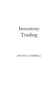 Inventory Trading by Shonn Campbell