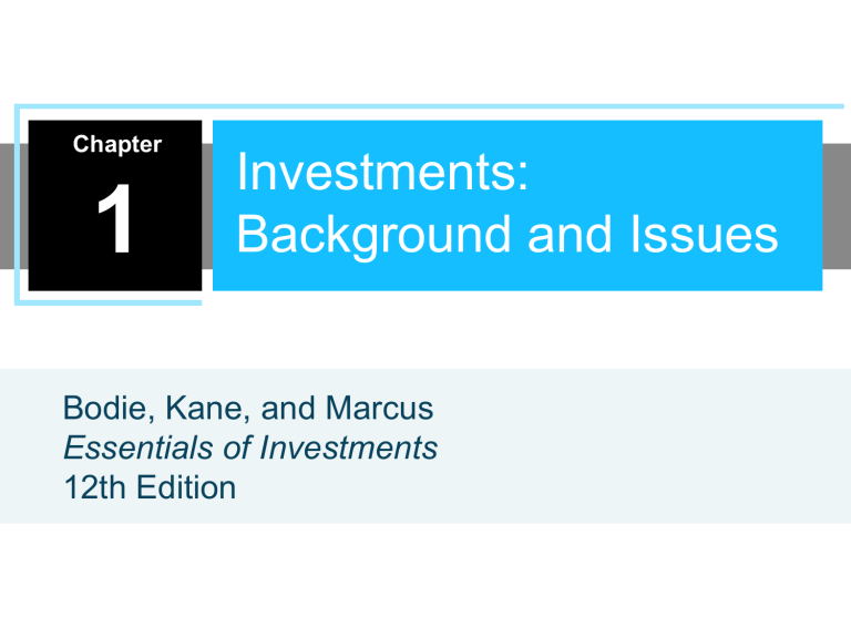 Essentials of investments 12th edition by bodie kane and marcus