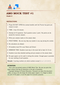 AMO Mock Test #1 - Grade 2