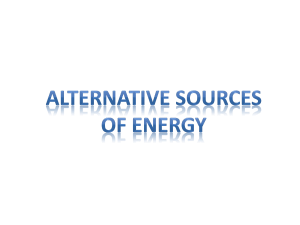 ALTERNATIVE SOURCES OF ENERGY(1)