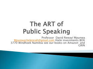 Art of Public Speaking 777