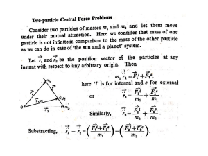 TWO-BODY CENTRAL FORCE PROBLEM