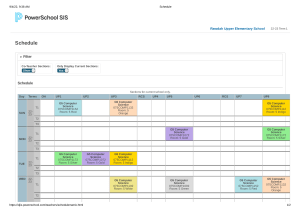 G5 Schedule