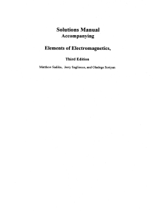 Solutions Manual Elements of Electromagn