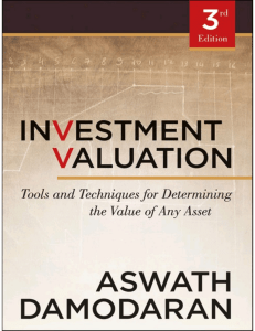 investment valuation - aswath damodaran