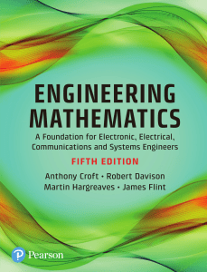 Anthony Croft, Robert Davison, Martin Hargreaves, James Flint - Engineering Mathematics-Pearson Education (2017)