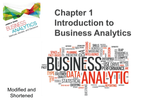 Introduction to Business Analytics