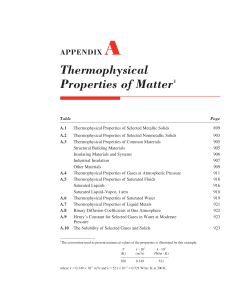(3) thermophysical properties