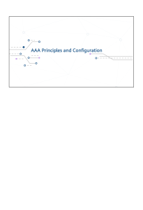 AAA Principles and Configuration