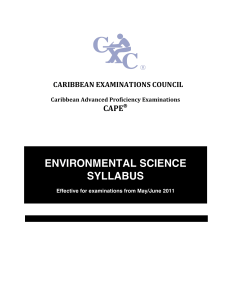 CAPE Environmental Science syllabus