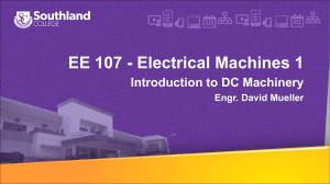 Electrical Machines 1  Introduction to DC Machinery