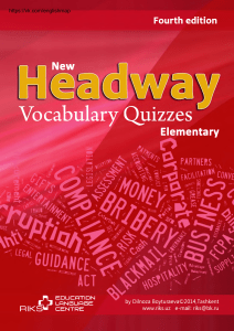 new headway elementary vocabulary quizzes