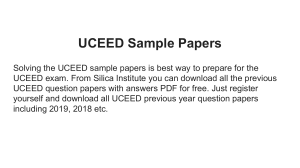 UCEED Sample Papers