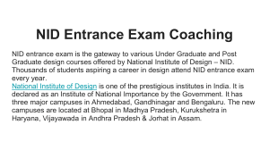 NID Entrance Exam Coaching