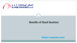 Benefits of Hand Sanitizer