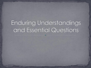 enduring understandings and essential questions