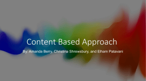 Content Based Approach FInal