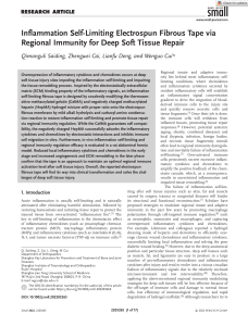 Small - 2022 - Saiding - Inflammation Self‐Limiting Electrospun Fibrous Tape via Regional Immunity for Deep Soft Tissue