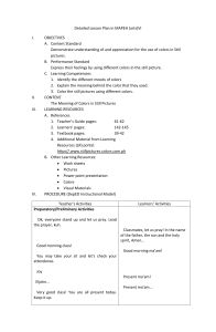 lesson plan in MAPEH 6