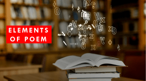 Lesson 6 Elements of Poem