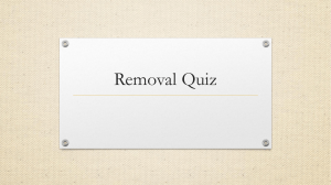 Removal Quiz