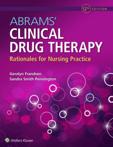 Geralyn Frandsen, Sandra Smith Pennington - Abrams’ Clinical Drug Therapy  Rationales for Nursing Practice-Wolters Kluwer (2020)