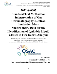 OSAC 2022-S-0005 Standard Test Method Interpretation GC-EIMS for ID of ILE