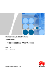 Huawei - Troubleshooting - User Access