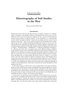 Historiography of Sufi Studies in the West