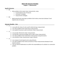 Math 10C Outcome Checklist