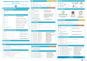 Python For Data Science Cheat Sheet