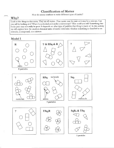 Classification of Matter