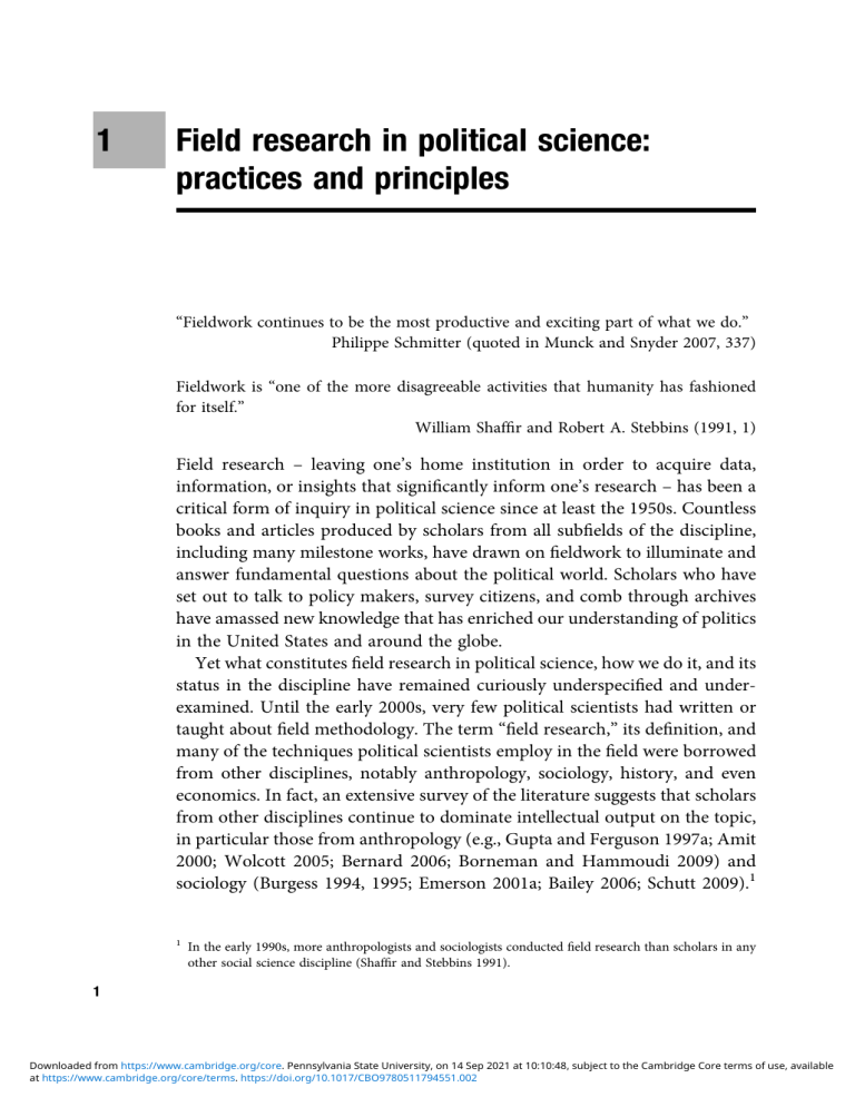 the field research paper