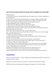 class XI practice paper English Litt prose (Hornbill)