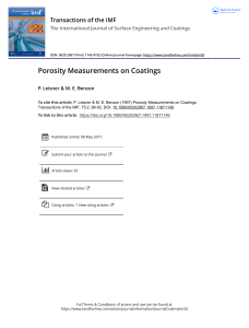 Porosity Measurements on Coatings