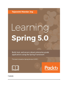 Learning Spring 5.0: Enterprise Java Framework Guide