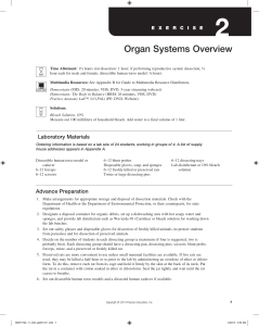 Lab 2 Organ Systems Overview Answers