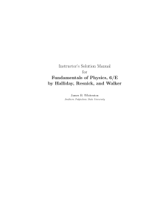 fundamentals of physics ANSWERKEY