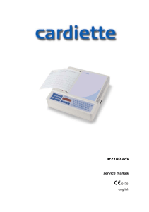 Cardiette AR2100 - Service manual