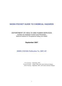 NIOSH Pocket Guide to Chemical Hazards