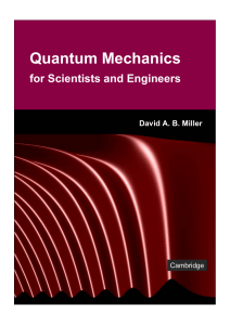 Quantum Mechanics for Engineers and Scientists
