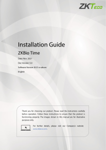 ZKBio Time 8.0.6 Installation Guide