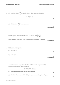 C3 Differentiation - Chain rule